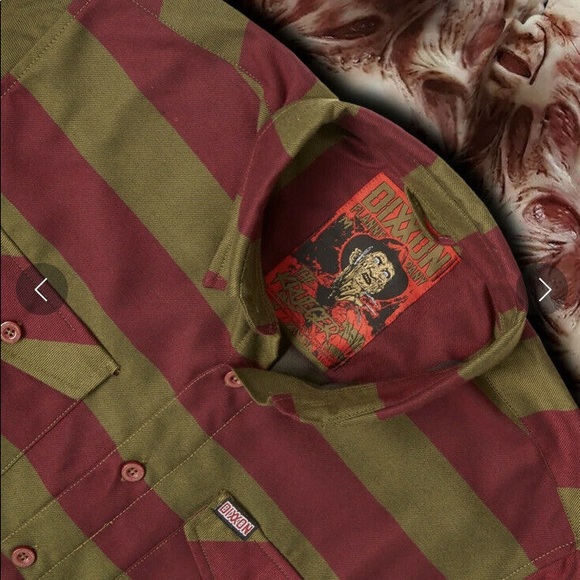 Men’s Dixxon Flannel Size Extra Large XL Freddy Krueger Halloween Long Sleeve - Picture 4 of 6